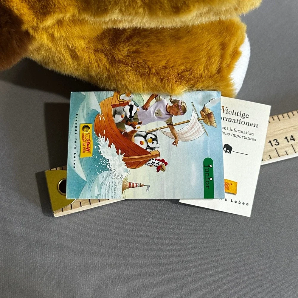 Steiff Strupy Beagle Dog Plush 26cm Brown White NEW 078729 Button in Ear Tag